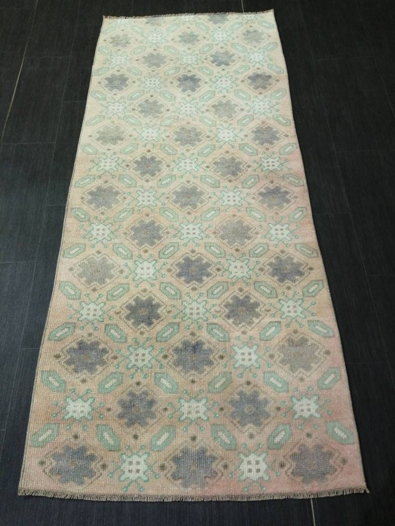 Vintage Turkish Runner Rug 2.6 x 6.2 Runner Rug Vintage Runner Rug Hallway Runner Rug Persian Kitchen Runner Rug Wool Oriental Runner Rug