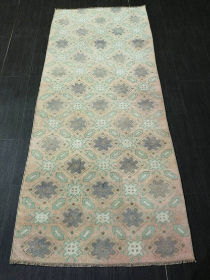 Vintage Turkish Runner Rug 2.6 x 6.2 Runner Rug Vintage Runner Rug Hallway Runner Rug Persian Kitchen Runner Rug Wool Oriental Runner Rug