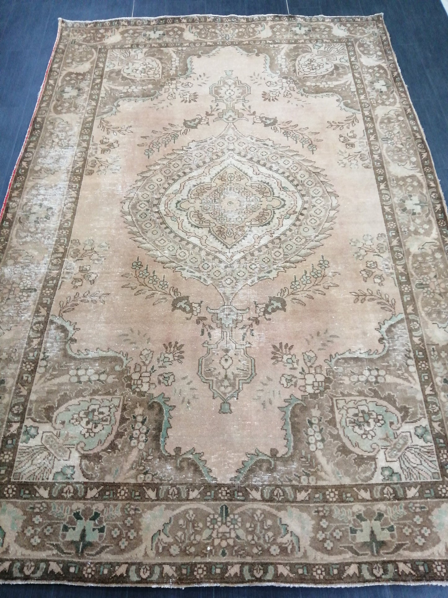 Vintage Rug 6.4 x 9.6 Muted Vintage Persian Rug Vintage Oriental Rug Hand Knotted Rug Hand Made Rug Large Area Rug
