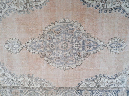 5.8 x 8.10 large oushak rug turkish rug vintage wool oushak rug handmade rugs