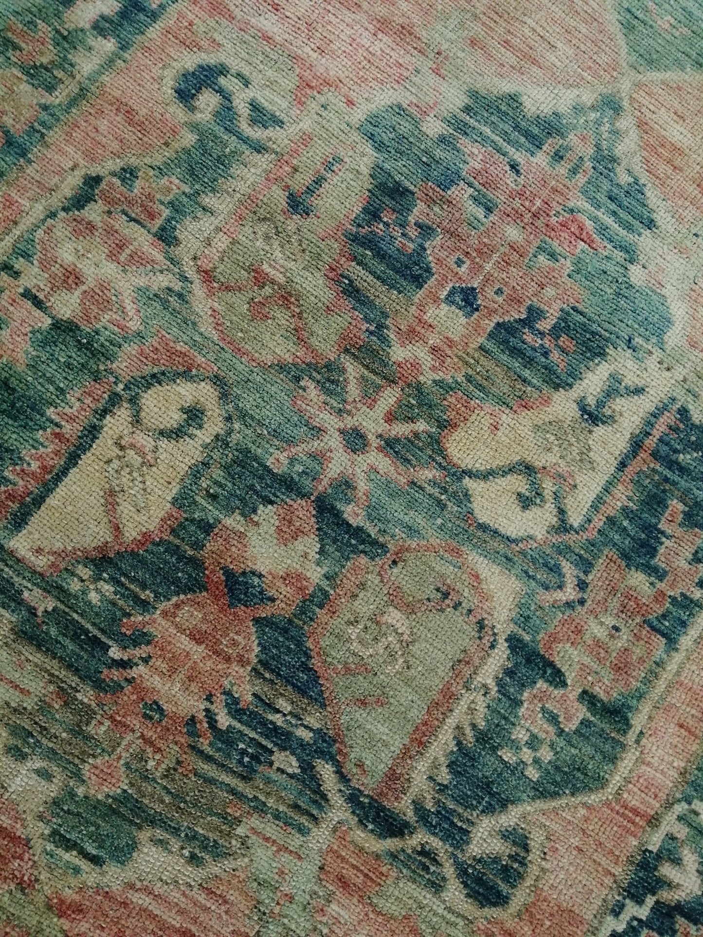 Oushak Runner Rug 11.6 x 4 Turkish Runner Rug Vintage Runner Rug Blush Hallway Runner Rug Kitchen Runner Rug Wool Runner Rug Wool Oushak Rug