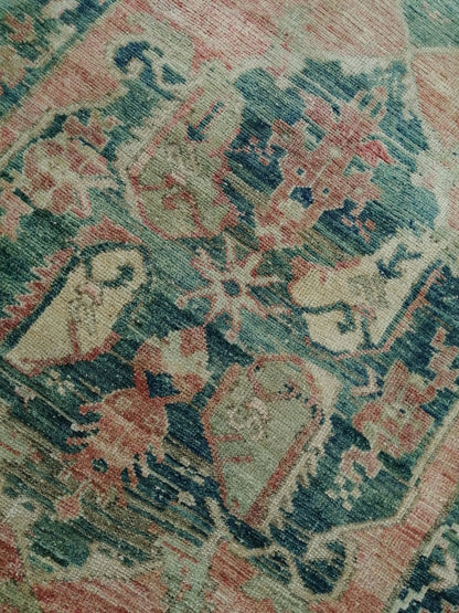 Oushak Runner Rug 11.6 x 4 Turkish Runner Rug Vintage Runner Rug Blush Hallway Runner Rug Kitchen Runner Rug Wool Runner Rug Wool Oushak Rug