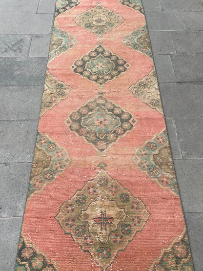 Extra Long Turkish Runner Very Long Oushak Runner Rug 2.8 x 20.2 Vintage Stair Runner Rug XL Oriental Runner Rug Staircase Red Runner