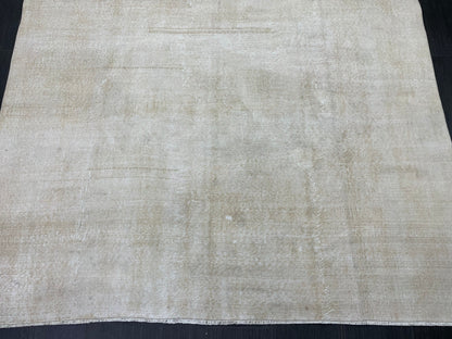 Neutral RUG TURKISH Rug 6.7 x 10 Vintage Rug Natural Wool Oushak Rug Handmade Persian Rugs Vintage Plain Rug Neutral Oriental rug