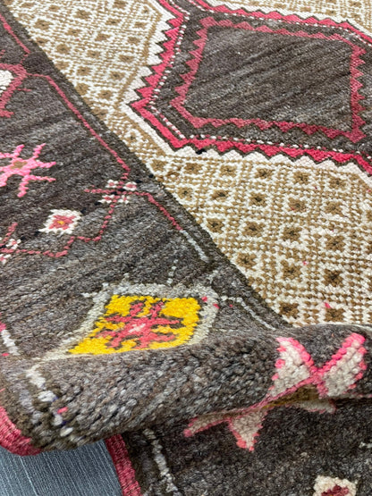 High Wool Pile Runner Rug 5 x 13.7 Turkish Runner Rug Large Vintage Runner Rug Hallway Runner Rug Muted Runner Rug Wool Oushak Runner Kars