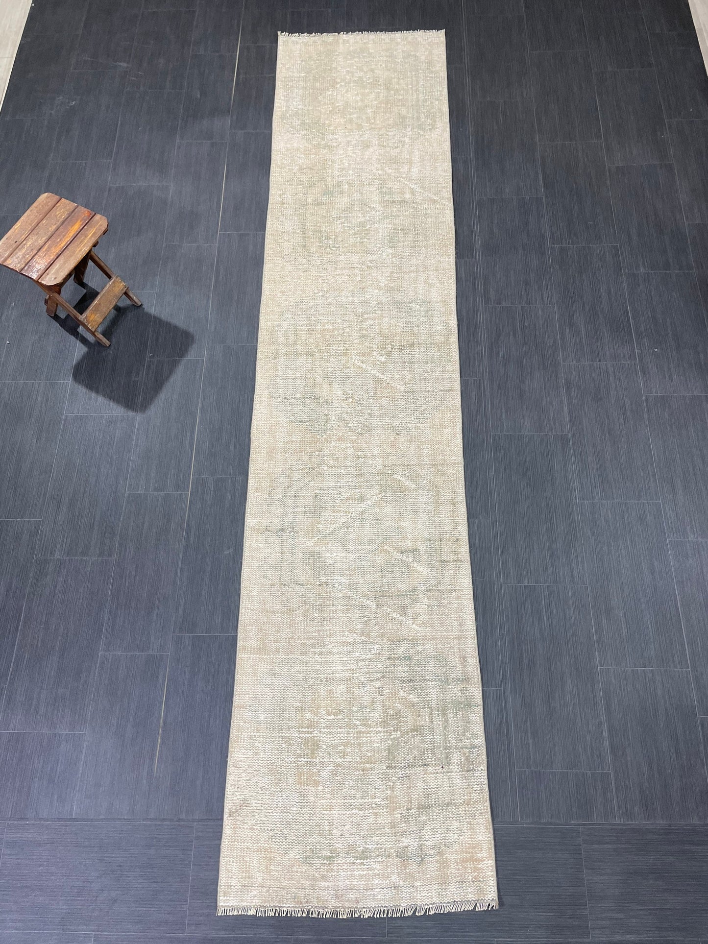 Muted Distressed Runner Rug Muted Turkish 2.3 x 10.6 Runner Rug Vintage Runner Rug Muted Hallway Runner Rug Kitchen Runner Rug Wool Runner