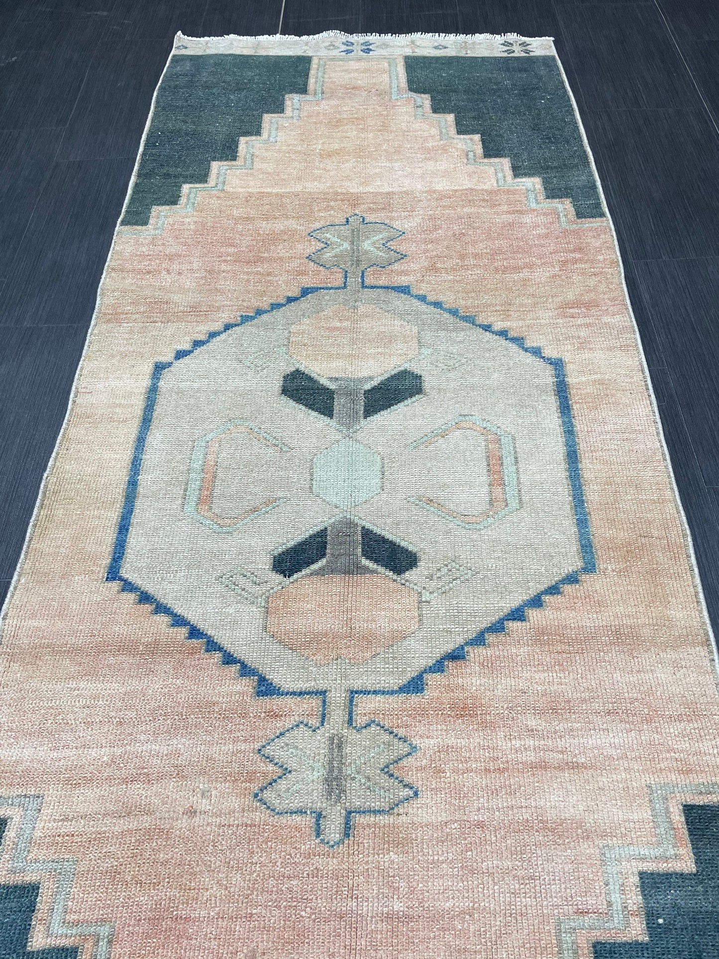 Handmade Rug Oushak 3.1 x 7.5 Rug Hand Knotted Rug, Antique Rug, Rug Runner, Turkish Rug, Farmhouse Rug, Vintage Rug, Wool rug