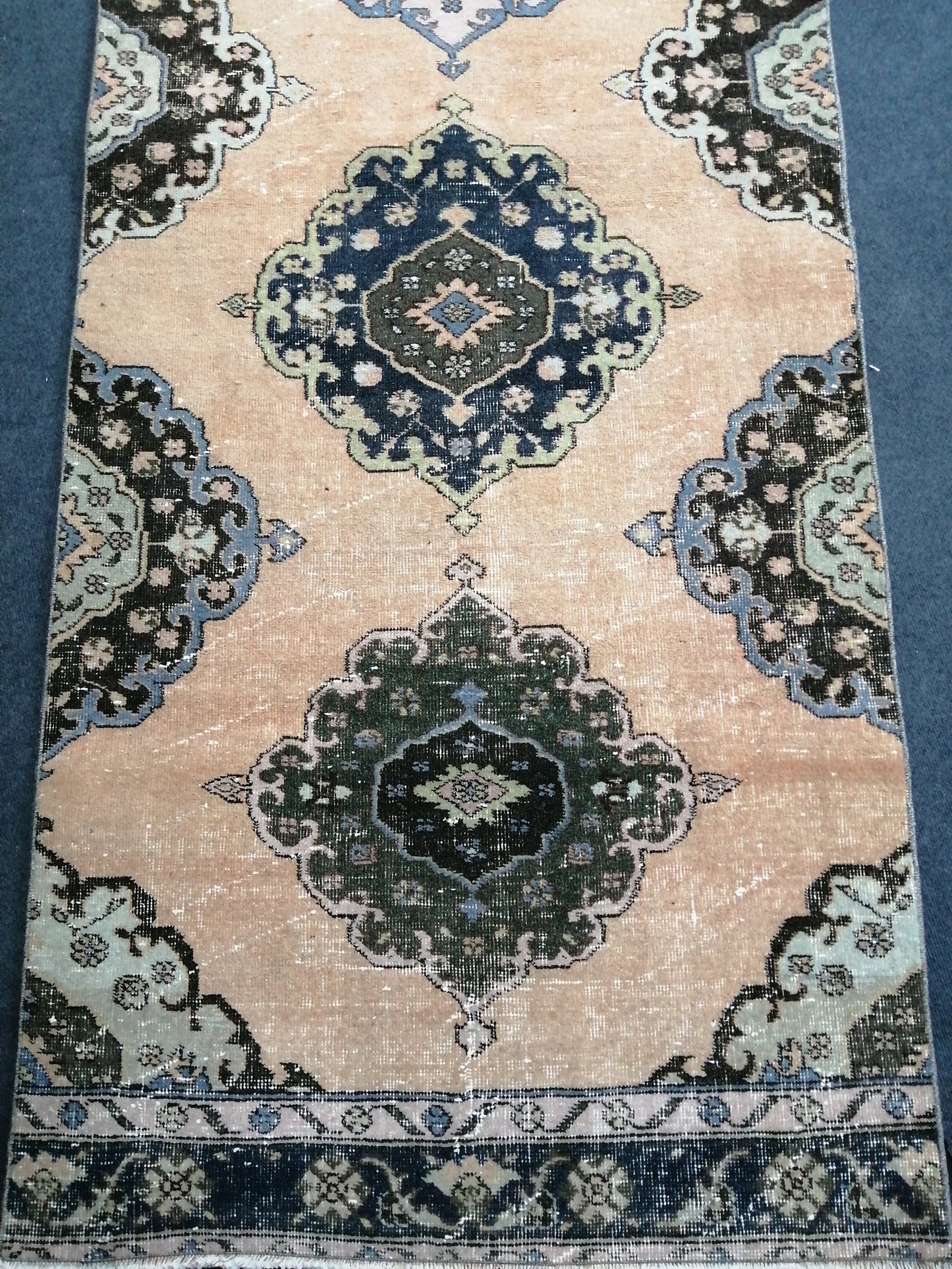 12.7 x 3.3 Oushak Runner Rug Turkish Runner Rug Vintage Runner Rug Hallway Runner Rug Oriental Runner Rug Oushak Runner