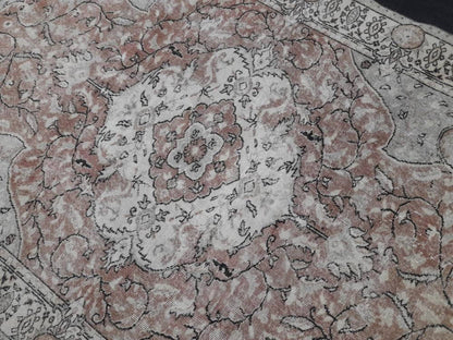 TURKISH Rug Vintage Rug Vintage Wool 6 x 9.5 Oushak Rug Hand Made Rugs Vintage Turkish Rug Oriental Rug Persian Rug Distressed Vintage Rug