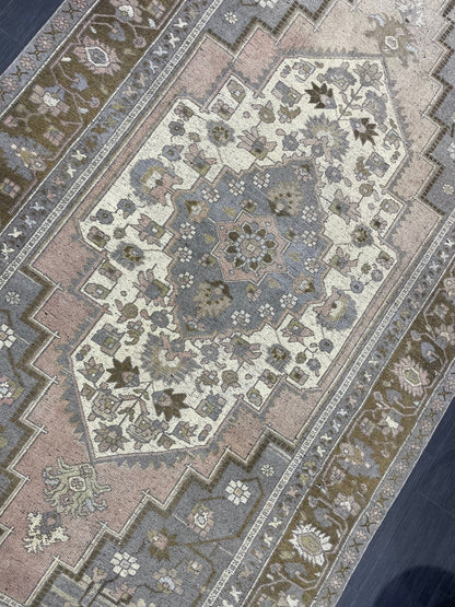 Handmade Rug, 5.7 x 10.9 Hand Knotted Rug, Oushak Rug, Rustic Rug, Bohemian Rug, Turkish Rug, Antique Rug, Vintage Rug, Wool rug