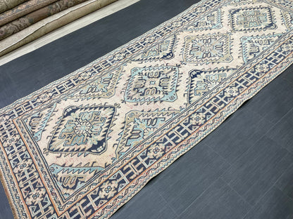 Turkish Runner 4.7 x 12 Oushak Runner Rug Rug Vintage Runner Rug Hallway Runner Rug Kitchen Runner Rug Wool Runner Handmade Runner Rug