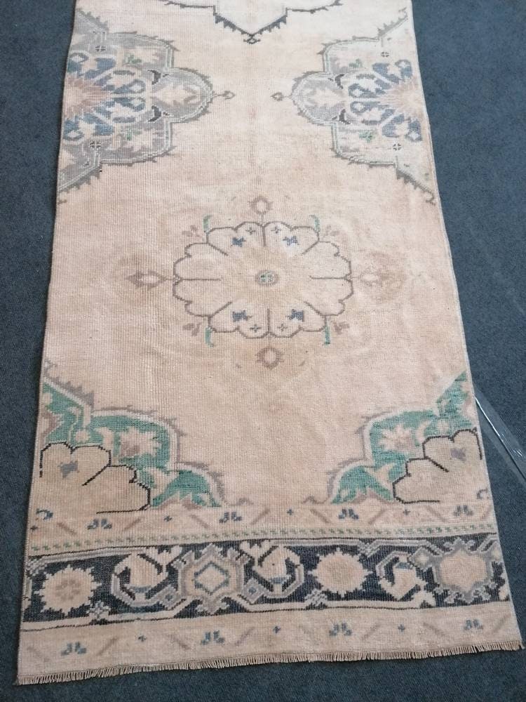 Vintage runner, oushak wool runner 2'10x11'3 hallway  runner, turkish runner rug, entery runner, kitchen runner