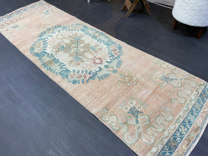 VINTAGE Runner Rug, Turkish Runner 2.2 x 6.9 Rug, Handmade Runner Rug, Hallway Runner Rug,Turkish Rug Runner Wool Runner Rug Wool Oushak Rug