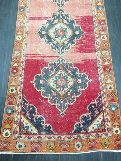 10 X 4.4. Oushak Runner Rug Turkish Runner Rug Vintage Runner Rug Hallway Runner Rug Kitchen Runner Rug Wool Runner Rug Wool Oushak Rug