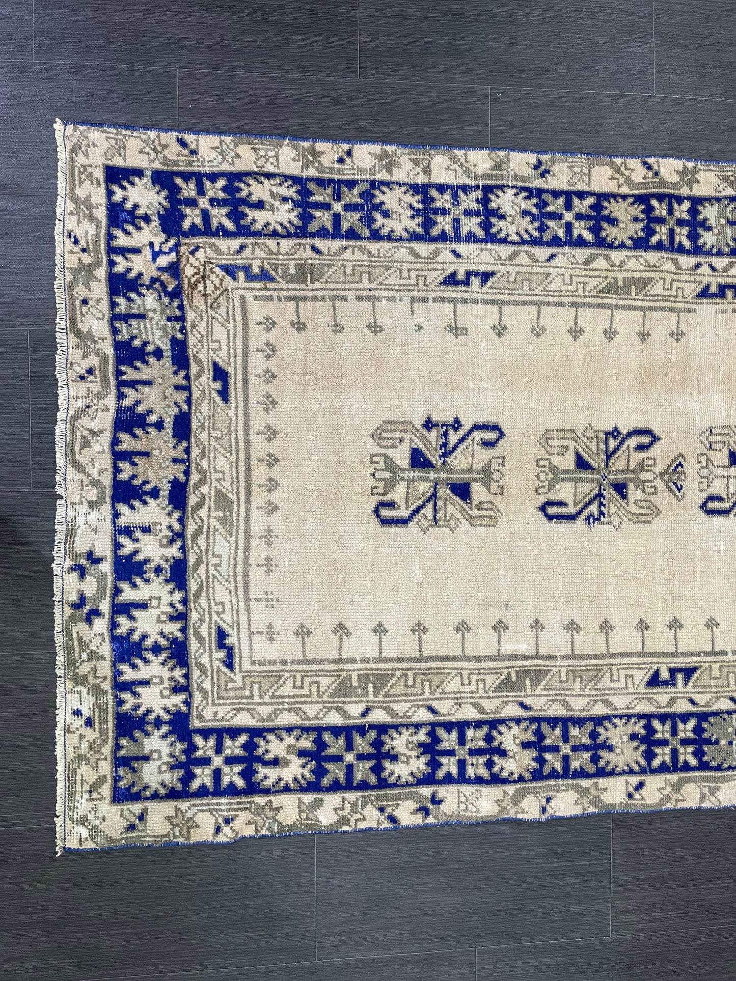 Vintage Turkish RUG Oushak Rug 3.6 x 6.5 Vintage Rug Antique Rug Handmade Rug Hand Knotted Rug Bohemian Rug Wool Rug