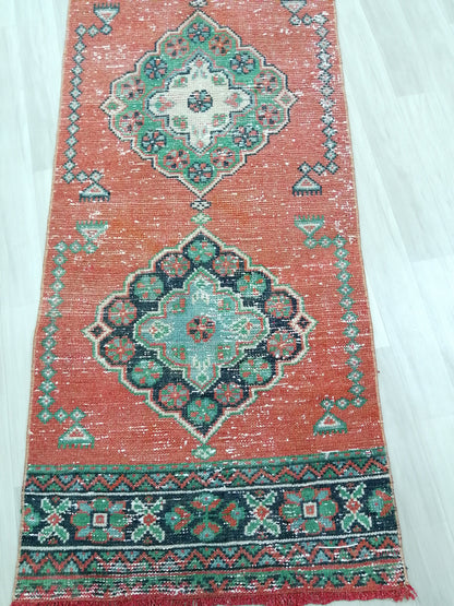 11.6 X 2.4 Oushak Runner Rug Turkish Runner Rug Vintage Runner Rug Hallway Runner Rug Kitchen Runner Rug Wool Runner Rug Wool Oushak Rug