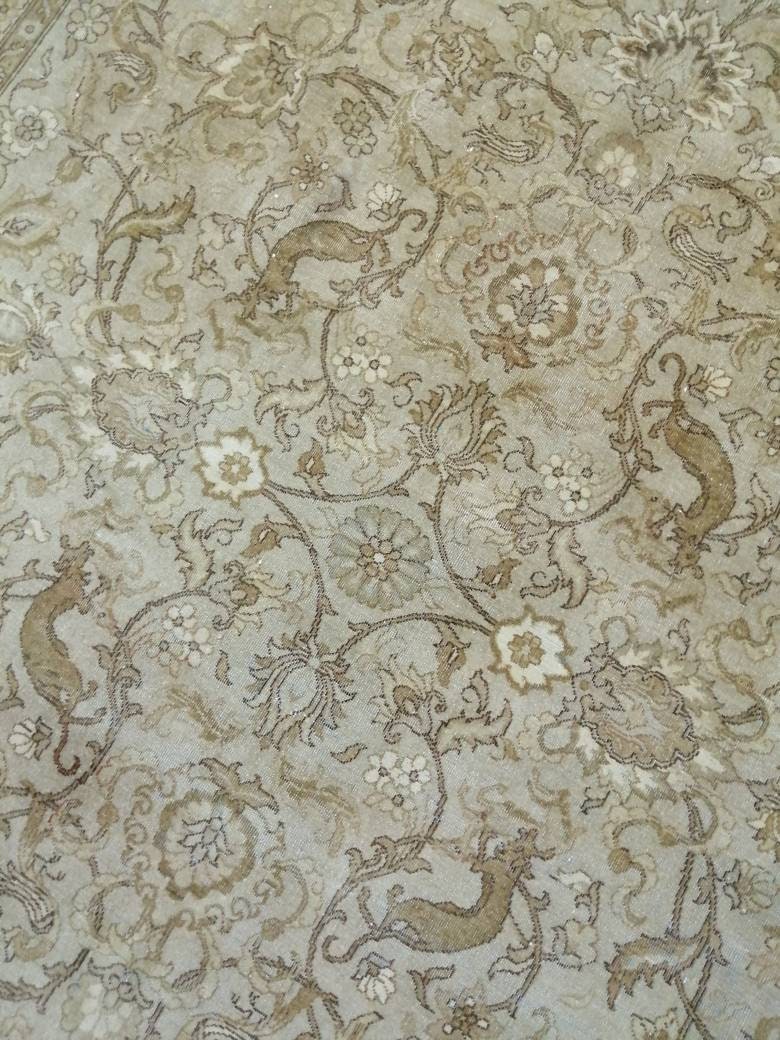 8.6 x 12 Large Persian RUG Oriental Rug Vintage Oushak Runner Rug 8 x 12 Rug Wool Turkish Rug Hand Made Rug 9x12 Brown Vintage Persian Rug