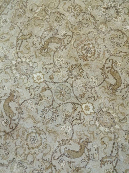 8.6 x 12 Large Persian RUG Oriental Rug Vintage Oushak Runner Rug 8 x 12 Rug Wool Turkish Rug Hand Made Rug 9x12 Brown Vintage Persian Rug