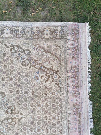 5.5 x 7.3 knotted rug - handmade living room rug, vintage wool rug, Persian rug