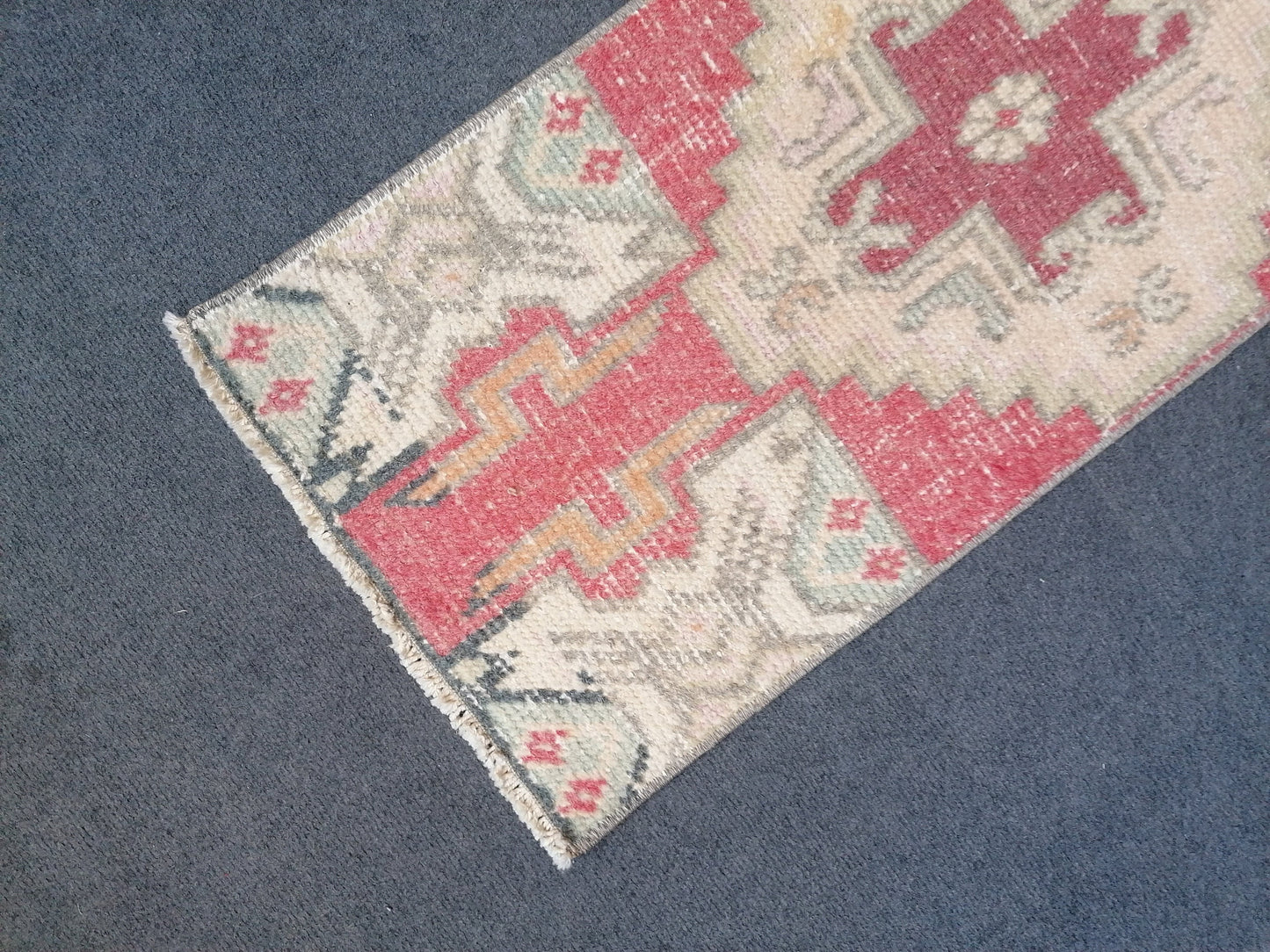 Turkısh small rug, vıntage rug, vıntage turkısh rug, hand made rug,wool rug 3x1'4