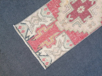 Turkısh small rug, vıntage rug, vıntage turkısh rug, hand made rug,wool rug 3x1'4