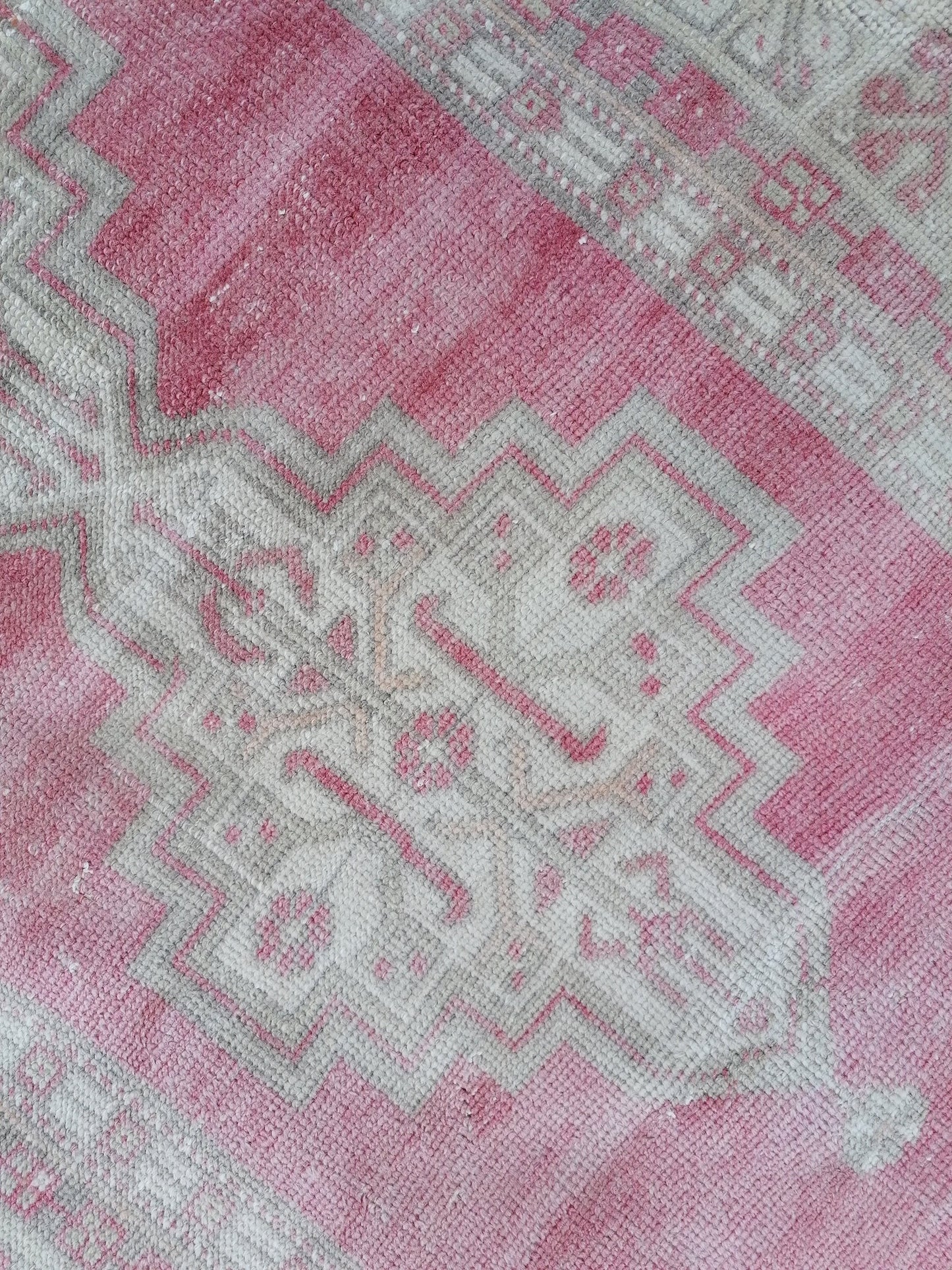 Vintage rug 3'11x6'9 oushak rug,anatolian rug,unique hand made rug