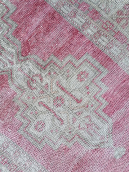 Vintage rug 3'11x6'9 oushak rug,anatolian rug,unique hand made rug