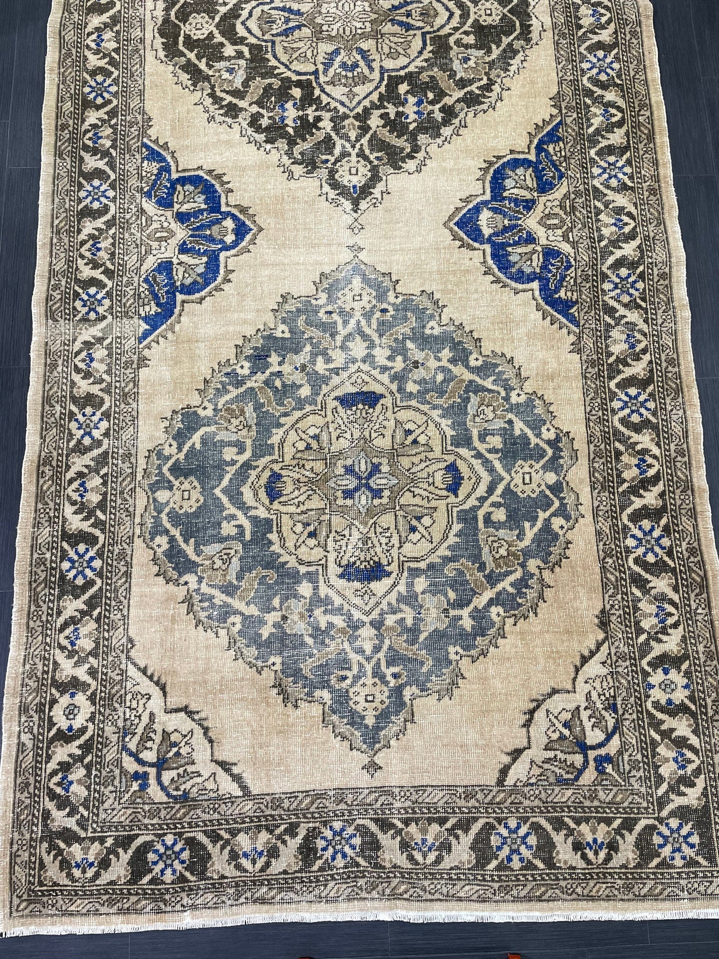 Oushak 4.8 x 13 Runner Rug Turkish Runner Rug Vintage Runner Rug Hallway Runner Rug Kitchen Runner Rug Wool Runner Handmade Runner