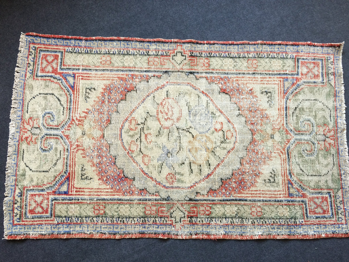 4.9 x 2.10 Turkish Rug Vintage Rug Oushak Rug Distressed Rug