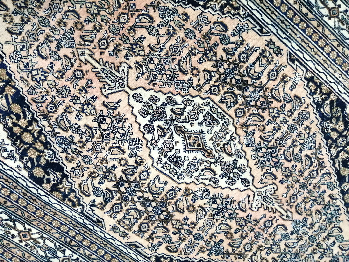 Vintage Persian Rug, Unique Motif Rug, 8 x 11.2 Persian Rug, Hand Knotted Rug, Eclectic Rug, Hand Made Rug, Living room Rug Navy rug 8x11