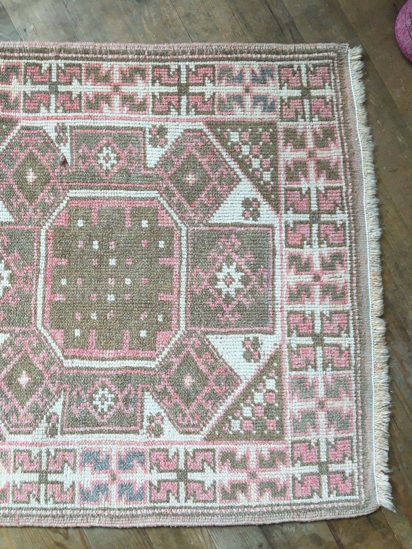 3x4 feet turkish area rug, anatolian handmade wool rug, vintage oushak natural large rug, living room floor large rug,bedroom wool brown rug