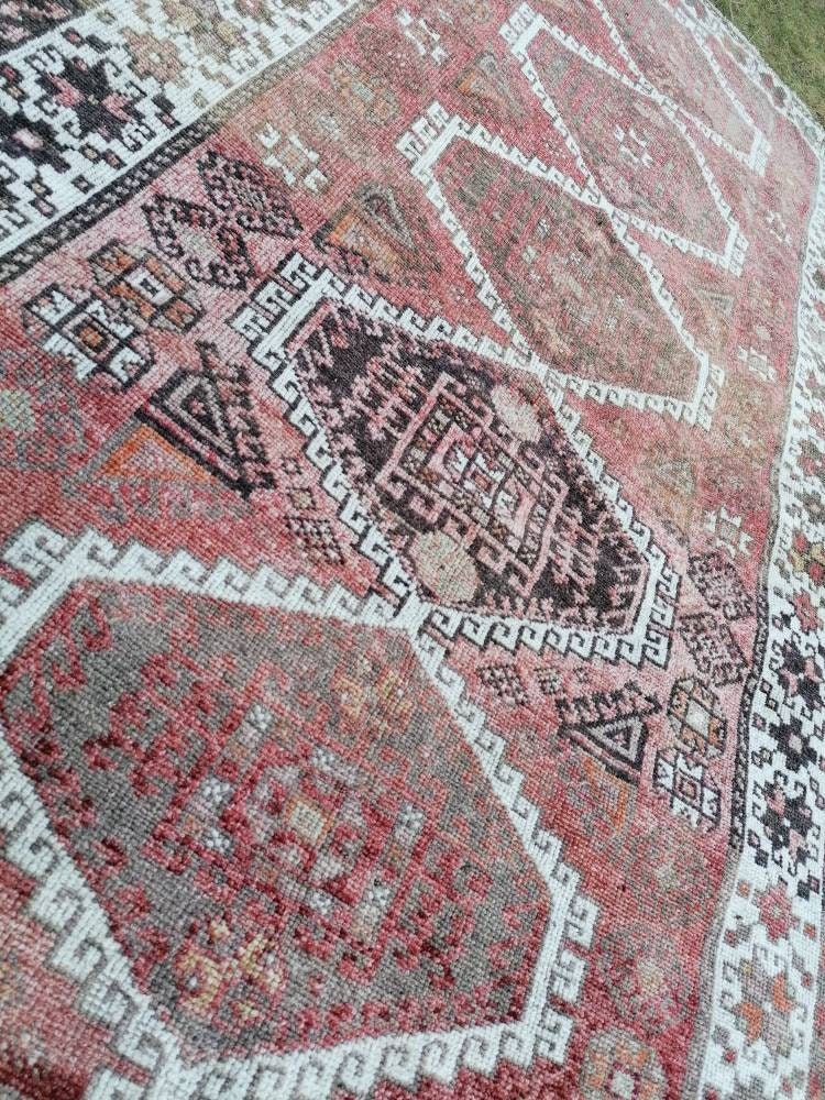 4.5 x 8.2 Vintage kurdish runner rug - handmade rug, Wool runner rug