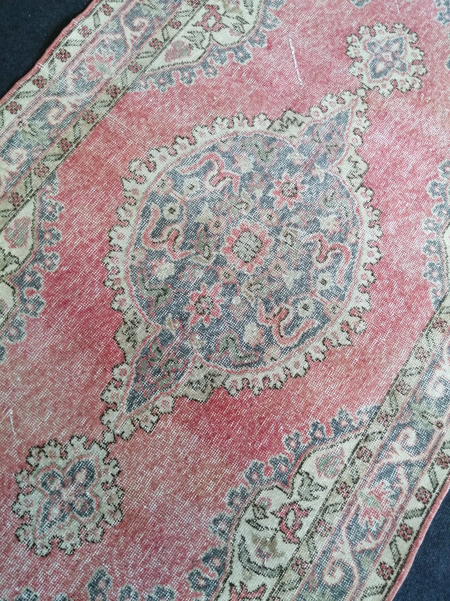 OUSHAK RUG TURKISH Oushak Rug Vintage Oushak Runner Rug Vintage Runner Rug Wool Oushak Rug Hand Made Rugs Vintage Turkish Rug