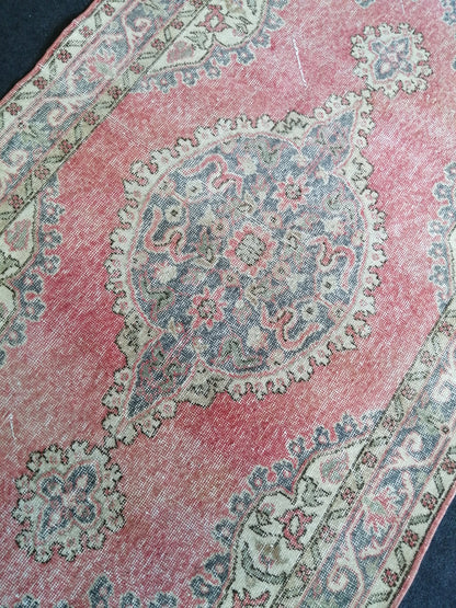 OUSHAK RUG TURKISH Oushak Rug Vintage Oushak Runner Rug Vintage Runner Rug Wool Oushak Rug Hand Made Rugs Vintage Turkish Rug