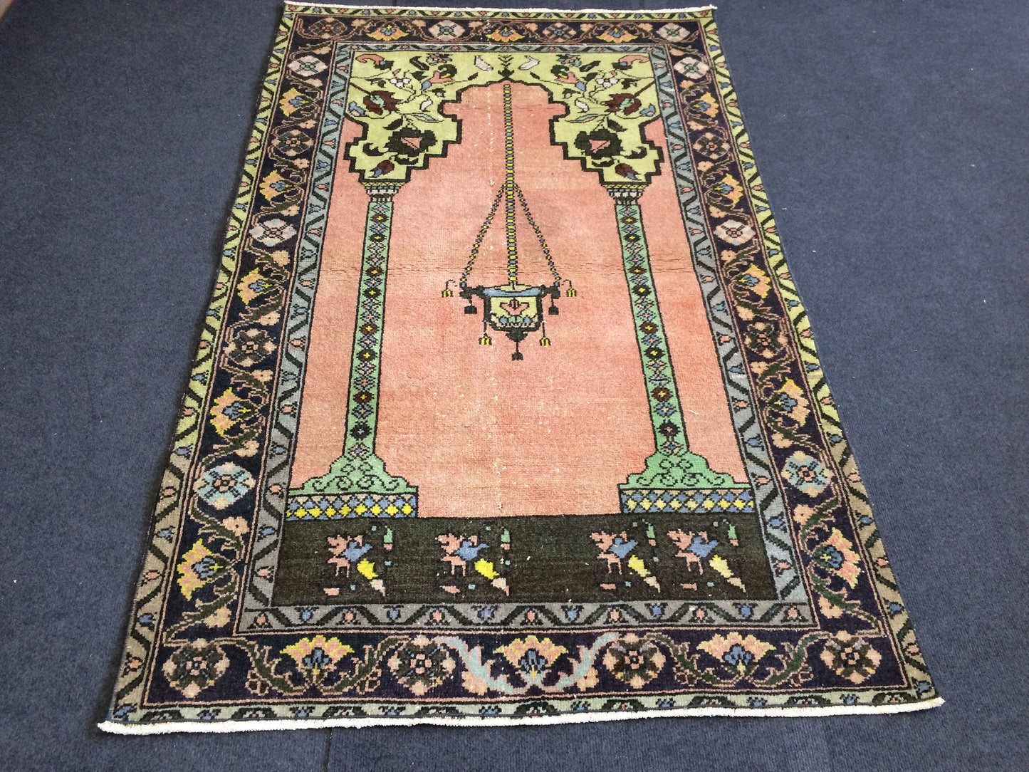 Turkish Rug, Oushak Rug, Rustic Oushak Rug, Wool Oushak Rug, Oushak Runner Rugs, Farmhouse Rug, Vintage Rug, High Pile, Hand Made Rug