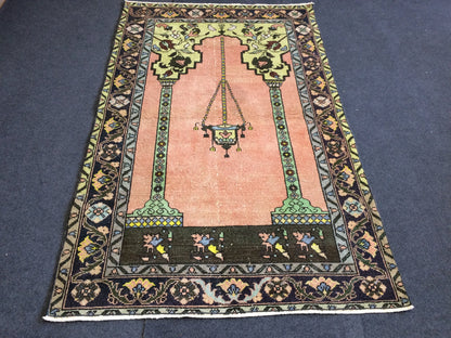 Turkish Rug, Oushak Rug, Rustic Oushak Rug, Wool Oushak Rug, Oushak Runner Rugs, Farmhouse Rug, Vintage Rug, High Pile, Hand Made Rug