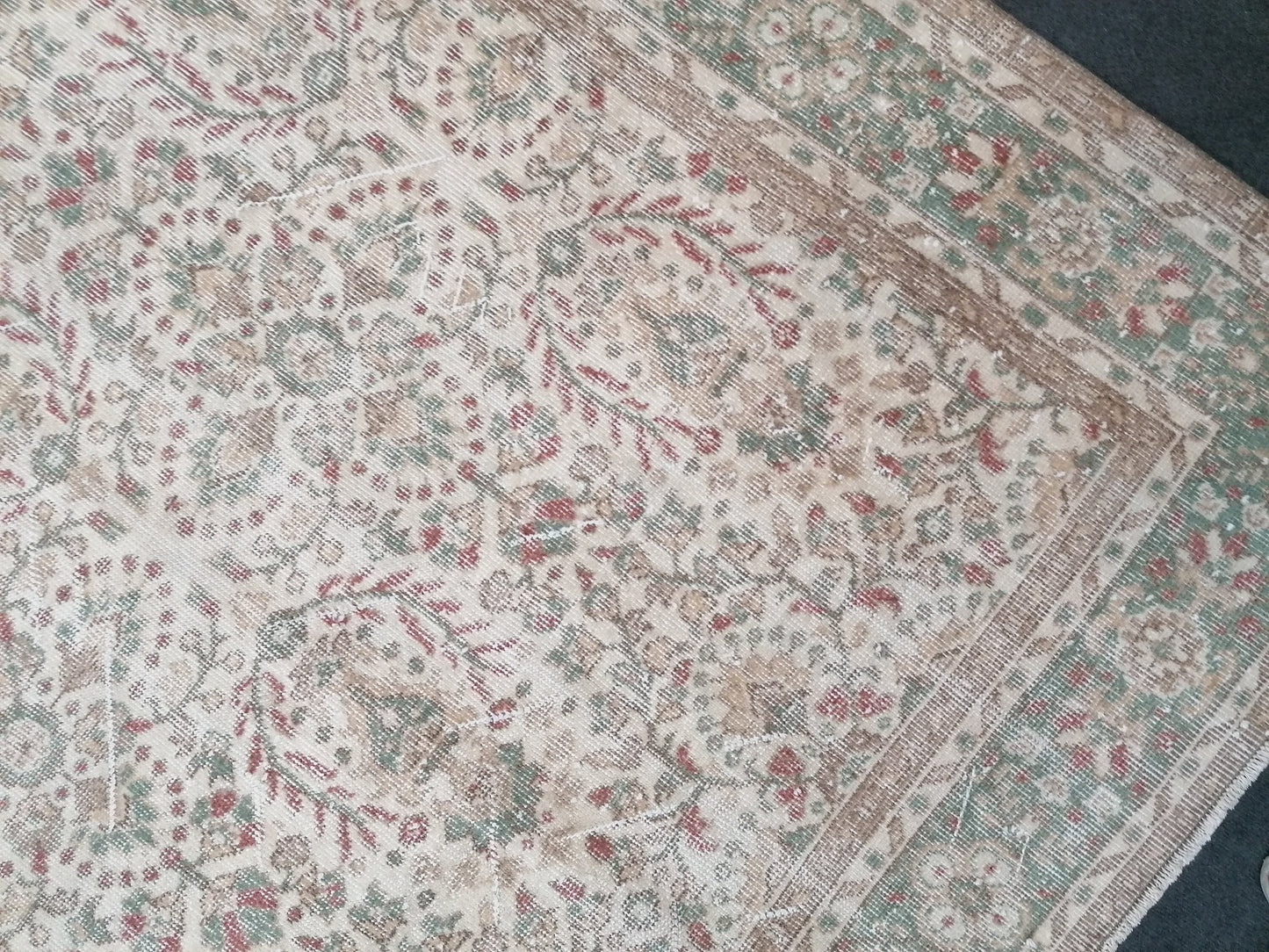 6 x 9.7 feet Large turkish rug, vintage rug, oushak rug, wool vintage rug anatolian rug,unique handmade rug