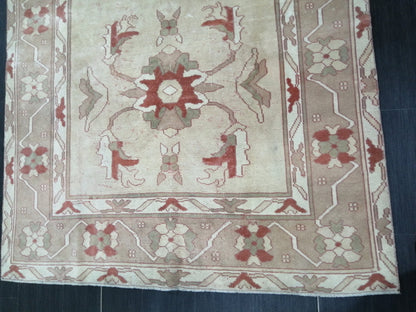 5.9 X 8.6 OUSHAK RUG TURKISH Oushak Rug Vintage Oushak Runner Rug Vintage Runner Rug Wool Oushak Rug Hand Made Rugs Vintage Turkish Rug