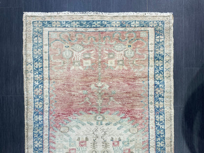 Vintage Rug, TURKISH 2.9 x5.5 Rug,  HANDMADE Rug, Fine Hand Knotted Oushak Rug, Persian Rug Oriental Rug, Quality Rug