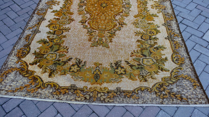 LARGE AREA RUG, Vintage Oriental Oushak Rug , Vintage  Rugs, Turkish Rug, Oushak Rug, vintage Rug, Wool Rug