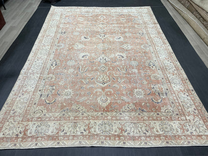 7x10 OUSHAK RUG Wool Turkish Rug Vintage Oriental Floral Rug Vintage Rug Vintage Persian Rug Wool Handmade Rug Hand Knotted Rug