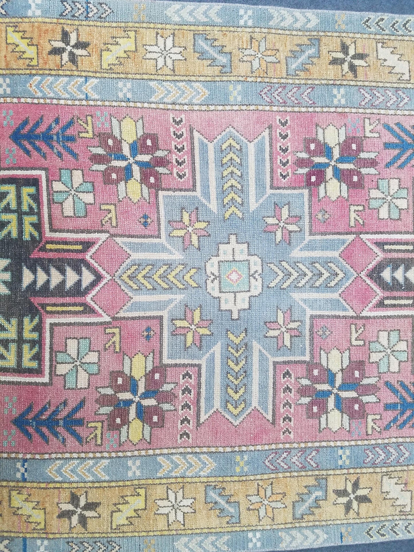 Oushak wool rug, turkish rug vintage rug 3'9x6'3 vintage oushak, rug unique hand made rug kitchen rug bohemian rug
