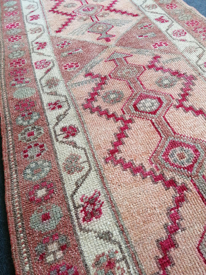 3x11 Turkish RUNNER Rug, Oushak Runner Rug, Oushak Rugs, Wool Oushak Muted Rugs, Runner Rug, Vintage Runner Rug, Hand Made Rug Runner
