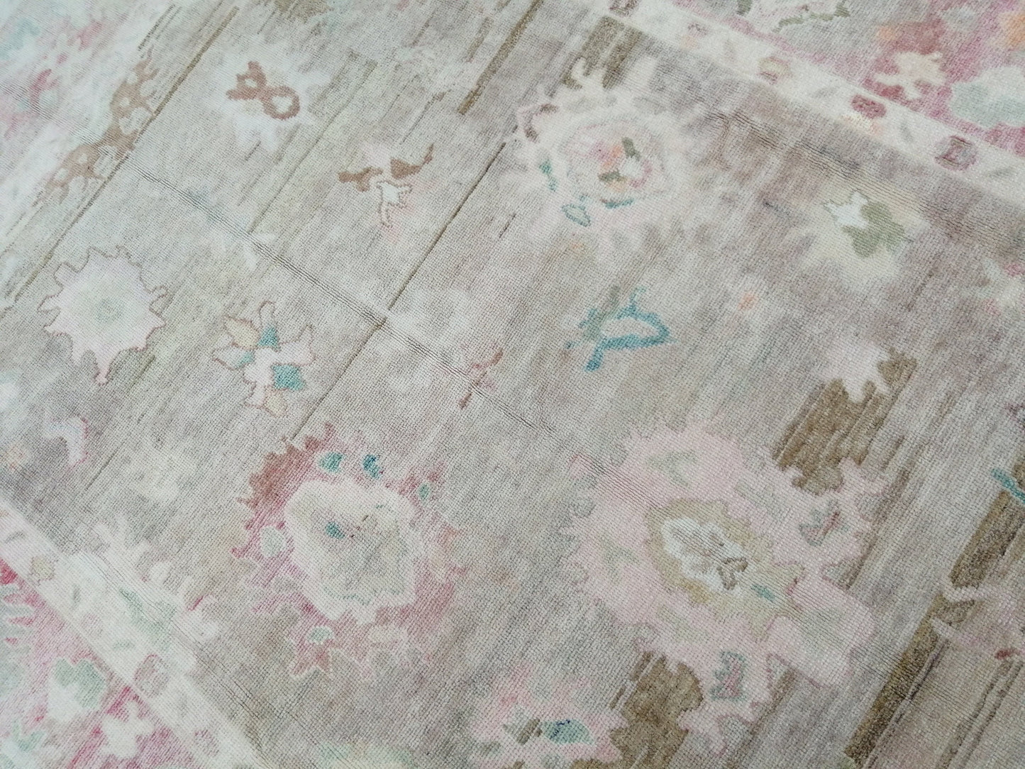 9x13 Muted Large OUSHAK RUG, TURKISH Oushak Rug, Vintage Oushak  Rug, Wool Oushak Rug Hand Made Rugs, Made In Turkey Oushak Rug