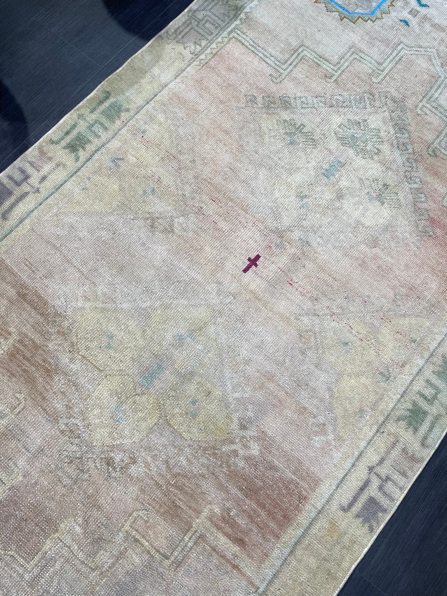 Anatolian Vintage Rug, TURKISH Rug, Vintage 3.10 x 7.3 Wool Rug, Oushak Rug, Hand Knotted Rug, 100% Wool Rug, Handmade Rug