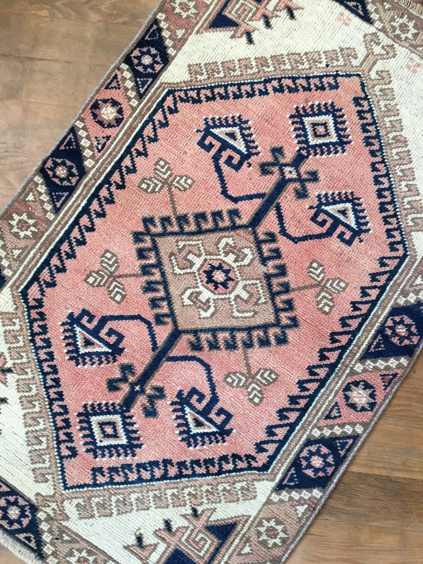 2x4 feet muted vintage middle rug, handmade etnique kitchen area rug, turkish  mini runner rug,oushak blue bedroom rug, kids wool small rugs