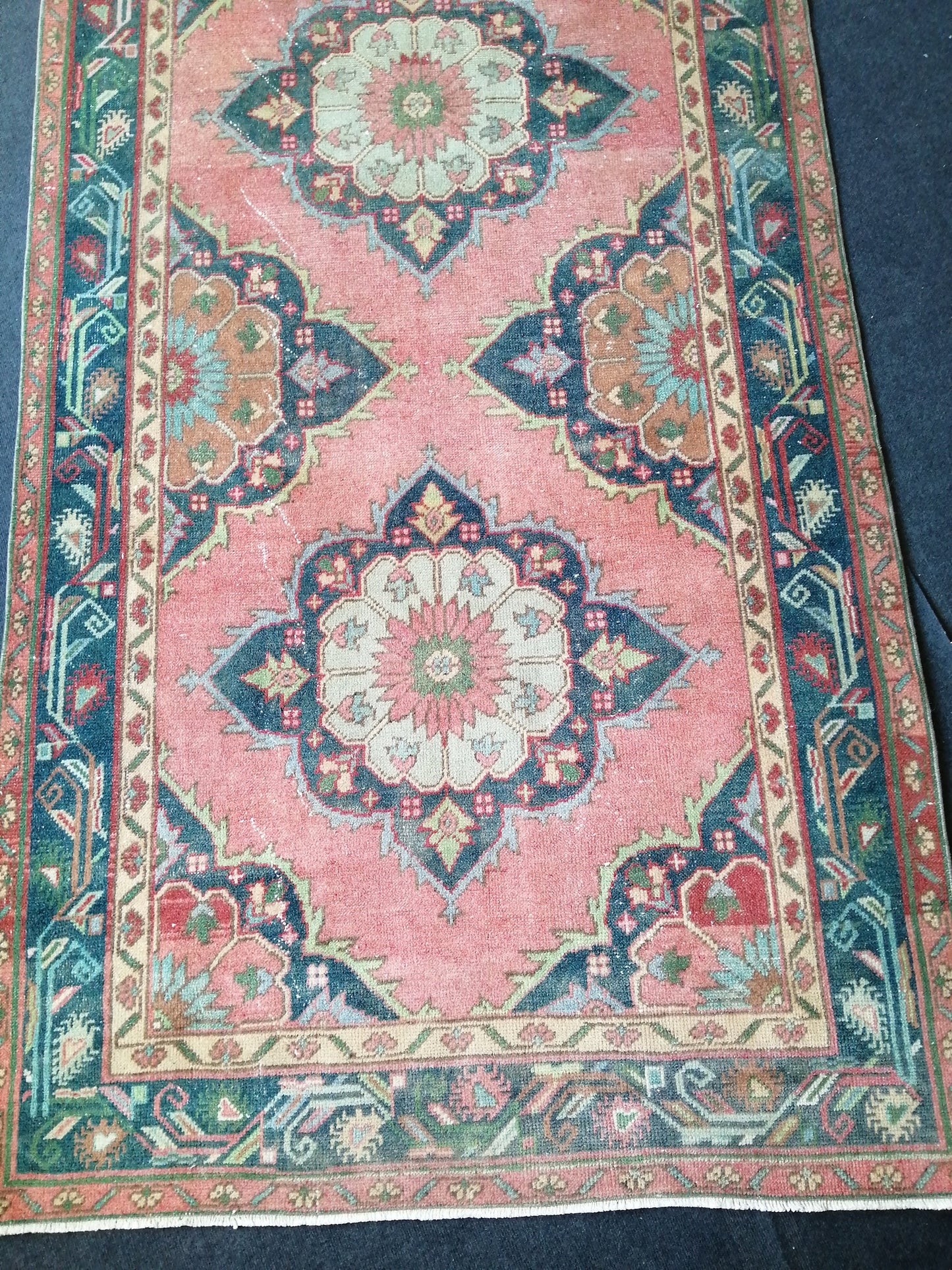 Handmade Runner Rug Turkish Runner 4.7 x 11.5 Rug Vintage Runner Rug Hallway Runner Rug Kitchen Runner Rug Wool Runner Rug Wool Oushak Rug