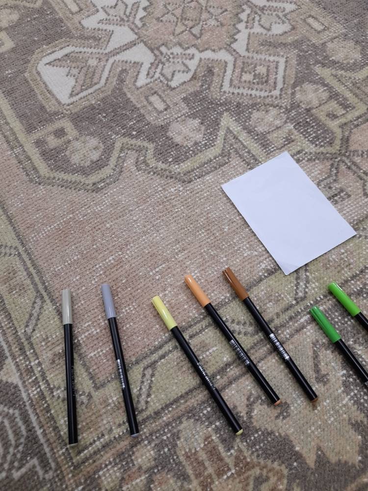 Vintage Turkish Oushak Runner Rug 4.2 x 11 Muted Vintage Runner Rug Hallway Runner Rug Kitchen Runner Rug Wool Runner Rug Wool Oushak Rug