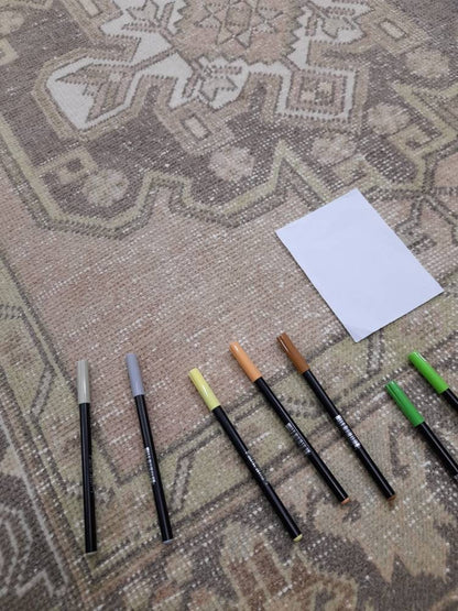 Vintage Turkish Oushak Runner Rug 4.2 x 11 Muted Vintage Runner Rug Hallway Runner Rug Kitchen Runner Rug Wool Runner Rug Wool Oushak Rug