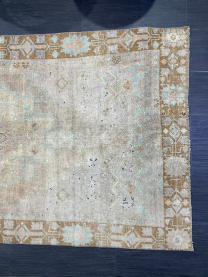 Muted Turkish Rugs,Oushak 3.4  x 6.7 Rug, Hand Knotted Rug, Wool Persian Rug,Handmade Rug,Turkish Rug, Farmhouse Rug, Vintage Rug, Floor Art